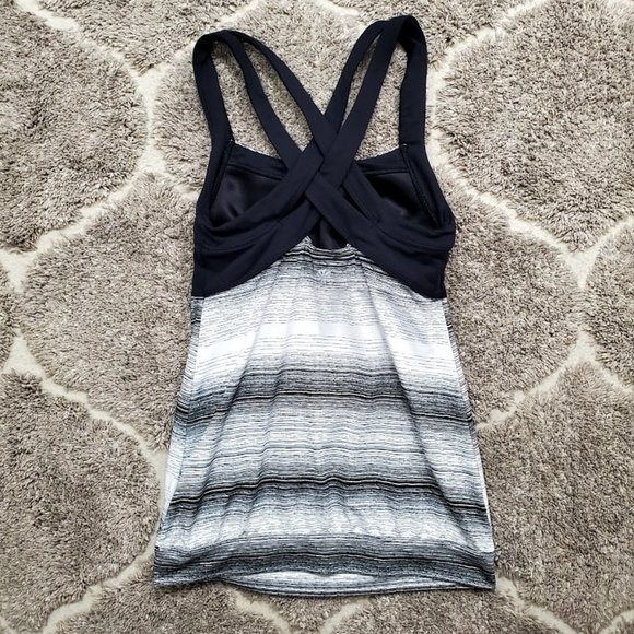 Athleta Black White Racer Tank XXS - Picture 5 of 8